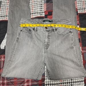 Ralph lauren Women's Straight Leg Jeans in Light Gray